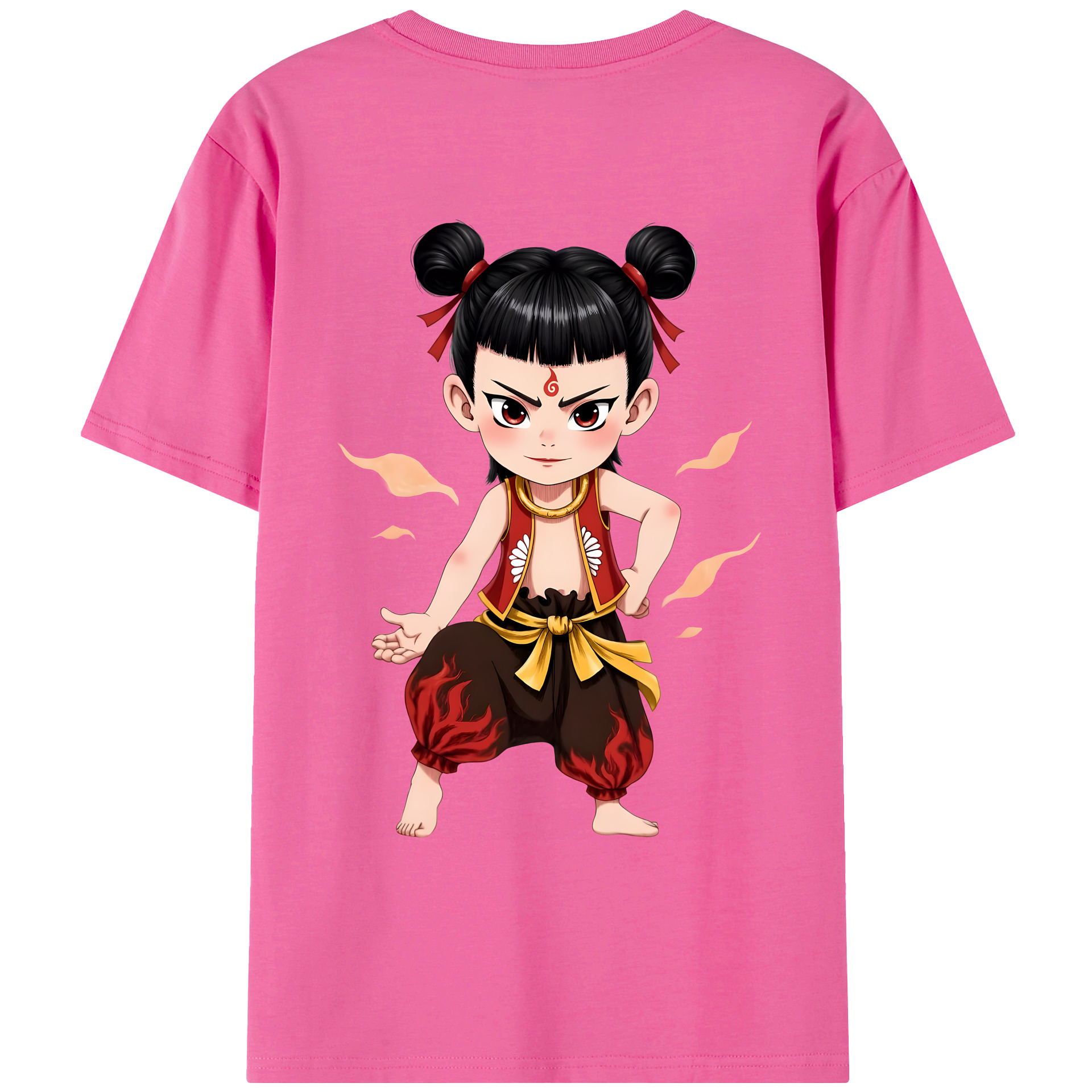 （画像用） Ne Zha 2 ナタ 魔童の大暴れ レディース半袖Tシャツ(バックプリント)